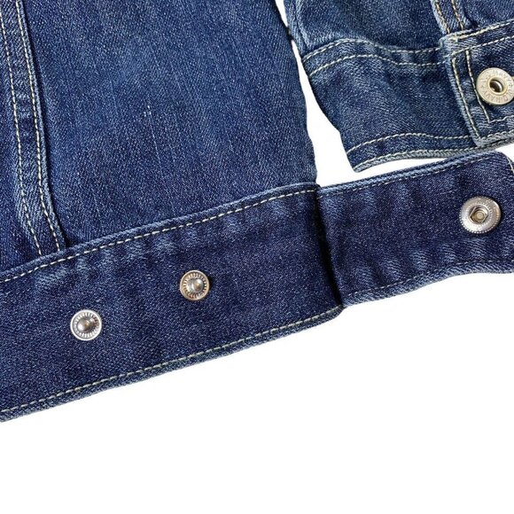 Old Navy Girls XL Jean Jacket Dark Wash Adjustable Waist Size -Like New - Picture 8 of 8